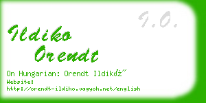 ildiko orendt business card